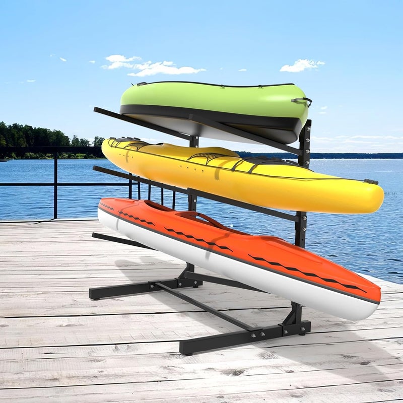 WALMANN Garage Kayak Rack, Heavy-Duty Metal Kayak Storage Rack Adjustable Freestanding Kayak Stand - Image 1